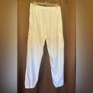 Casual White Cargo Jumpsuit